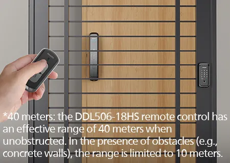 Remote Unlocking within 40 Meters